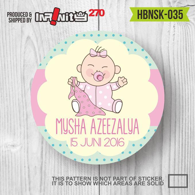 

Sticker Label Souvenirs Hampers Ulang Tahun Aqiqah Man Yue Hbnsk-035 Ready Stok
