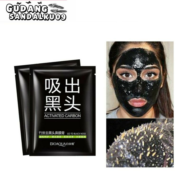 ACTIVATED CARBON BLACK MASK SACHET / MASKER ARANG / MASKER KOMEDO HIDUNG