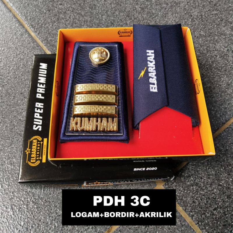 (cod) PANGKAT PDH KUMHAM GOLONGAN 3A 3B 3C BORDIR AKRILIK SUPER PREMIUM