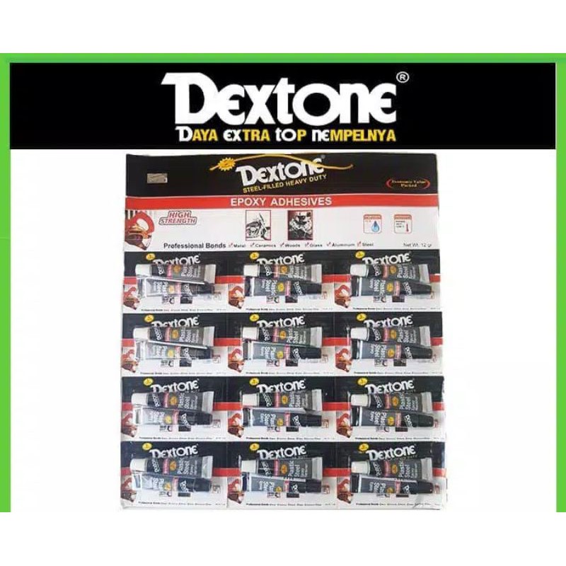 

DEXTONE LEM BESI EPOXY PLASTIK STEEL 5 MENIT 12 GRAM