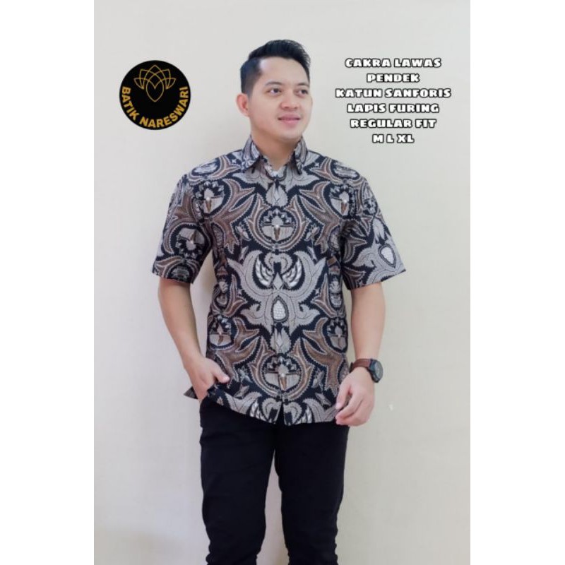 CAKRA LAWAS.Kemeja Batik Pria Modern