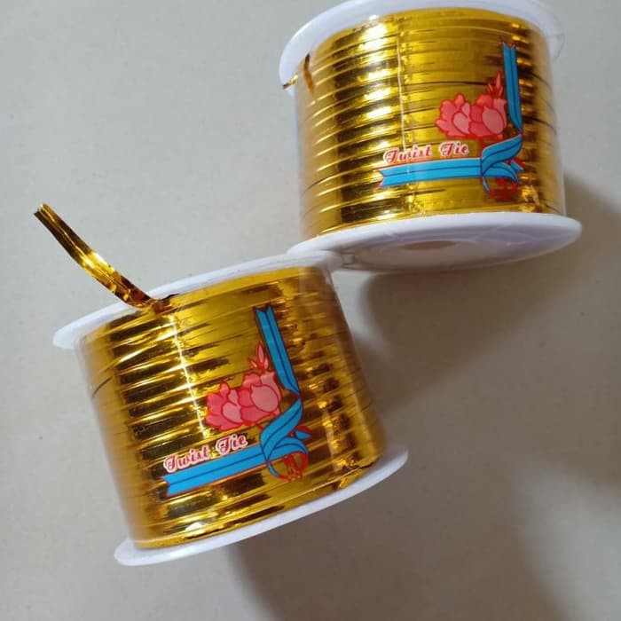 

HIGH QUALITY Twist tie | pita kawat | pita emas | kawat parcel | kawat souvenir