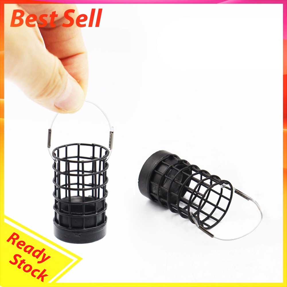 Fishing Bait Cage Hollow Stainless Steel Feeding Lure Trap Feeder Tackle