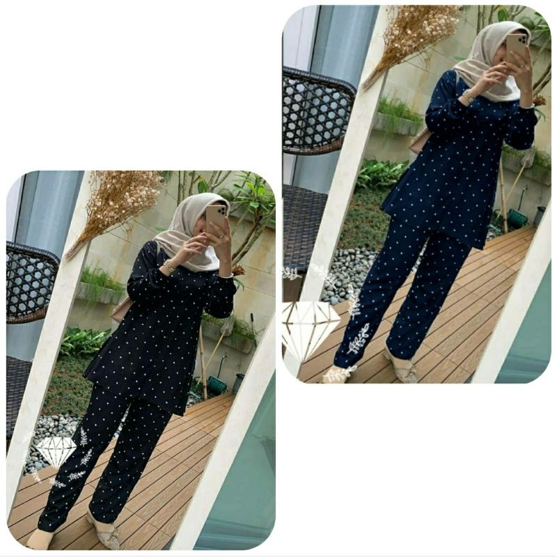 SETELAN CELANA ELMA POLKA (BUSUI)