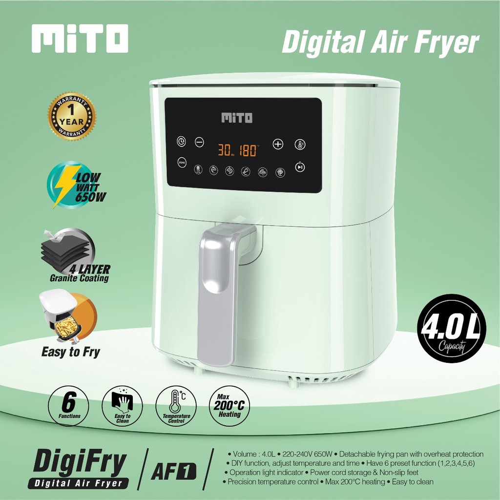 MITO DIGITAL AIR FRYER 4L DIGIFRY AF1