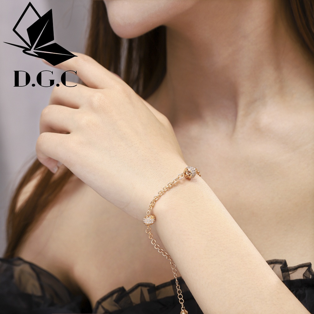 ✨D.G.C✨ COD Rose Gold Bell Gelang Wanita Titanium Stainless Steel Aksesoris Wanita D201