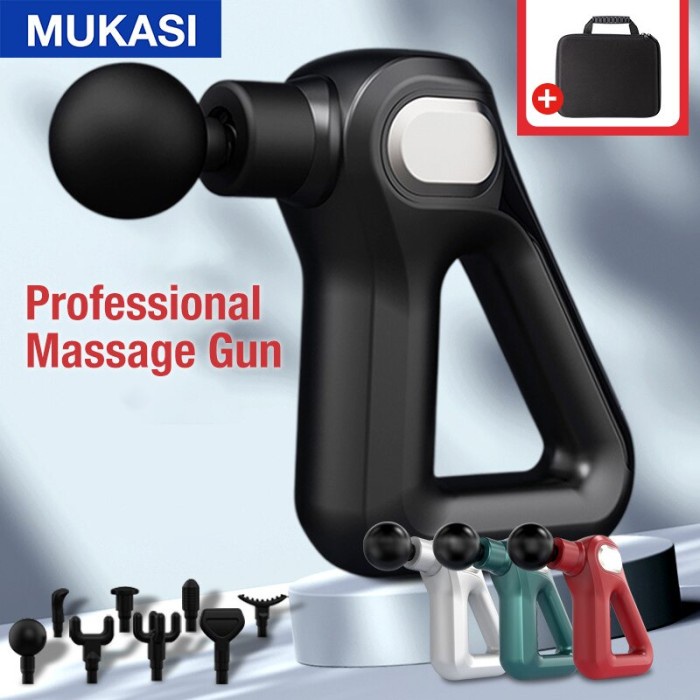 Alat Terapi Pijat Relaksasi Massage Gun Rechargeable 8 Head