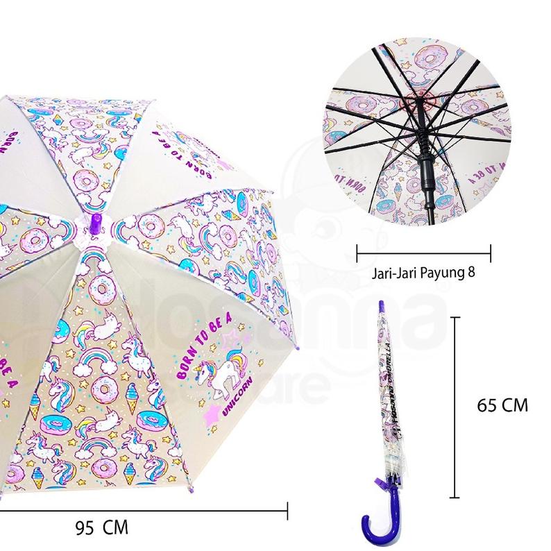 ● Payung Anak PVC / Payung Anak Karakter Unicorn ♡