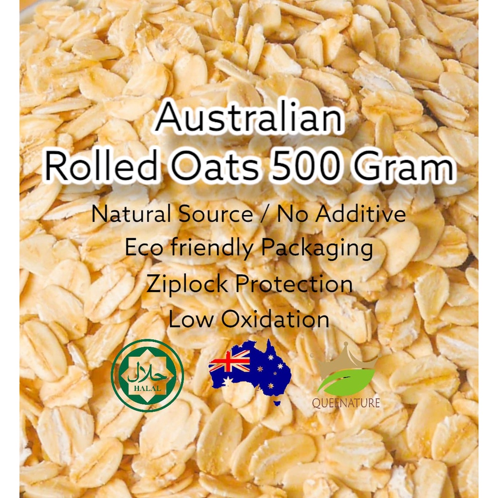 Oats/ Australian Rolled Oats/ Roll Oat /Oat Giling / Menir Gandum Kasar 500G