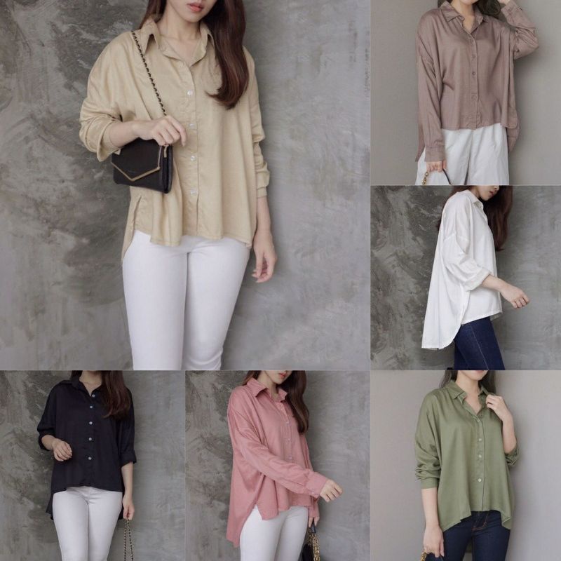 Arifirn Aeri Blouse Oversize - Kemeja Wanita Murah