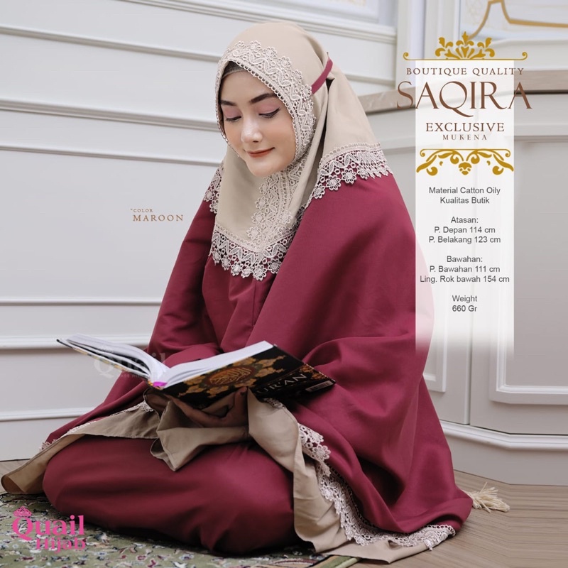 mukena Saqira dewasa Quail