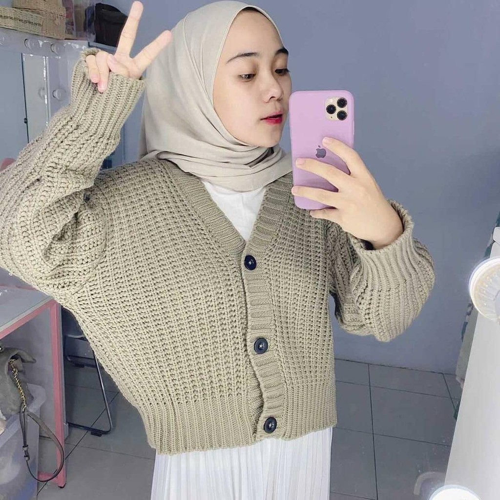 CARDIGAN LEVIOLA KNIT PREMIUM FULL CATTON 3 gauge by galleraj.id