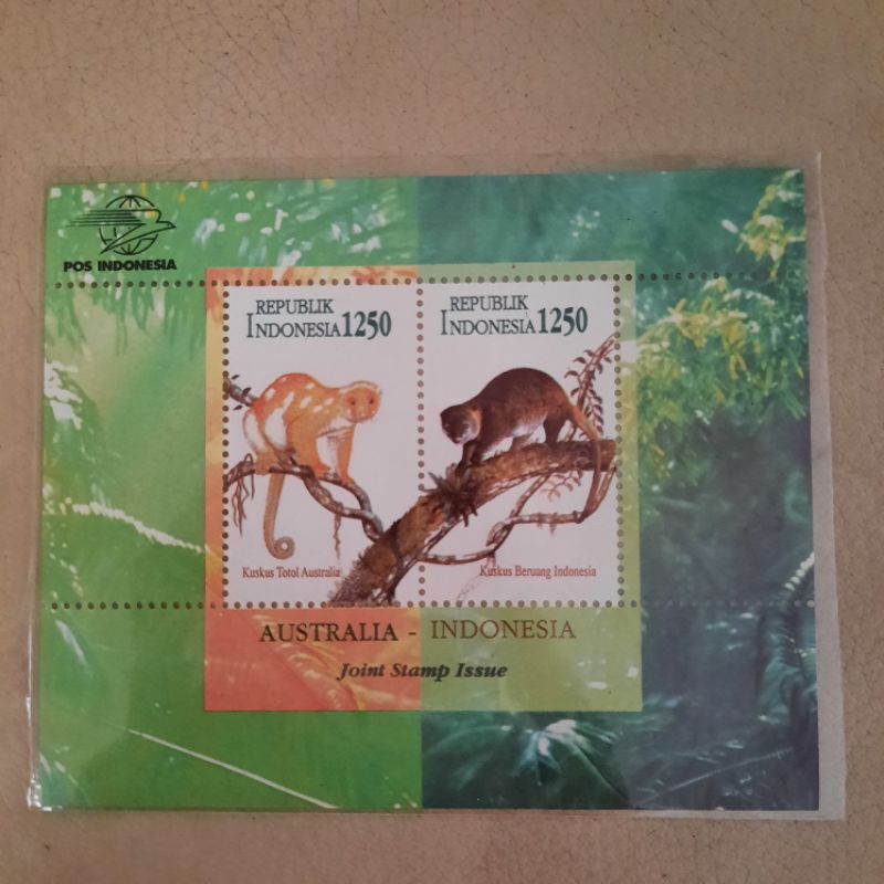 Prangko Souvenir Sheet SS 132. 22-3-1996. PENERBITAN PRANGKO BERSAMA INDONESIA-AUSTRALIA