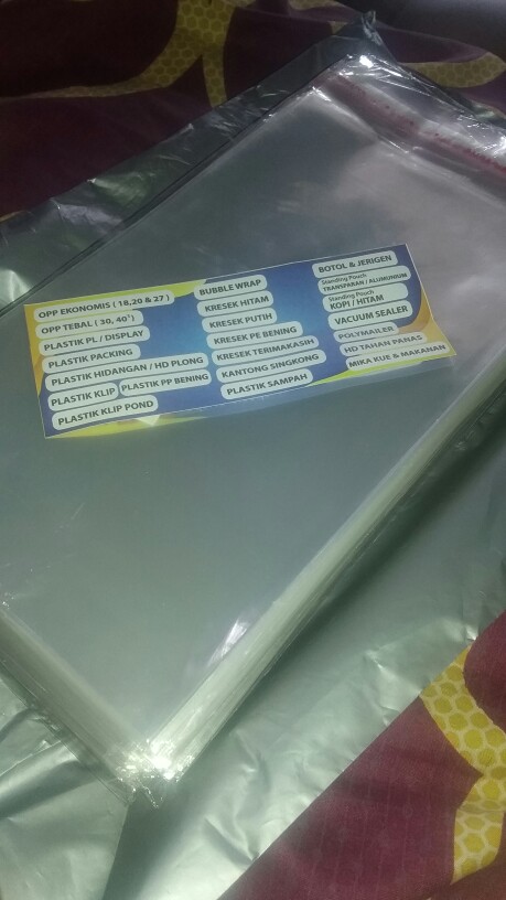 Plastik Opp 13 X 23 Cm 20 Mic / Plastik Undangan / Plastik Pouch