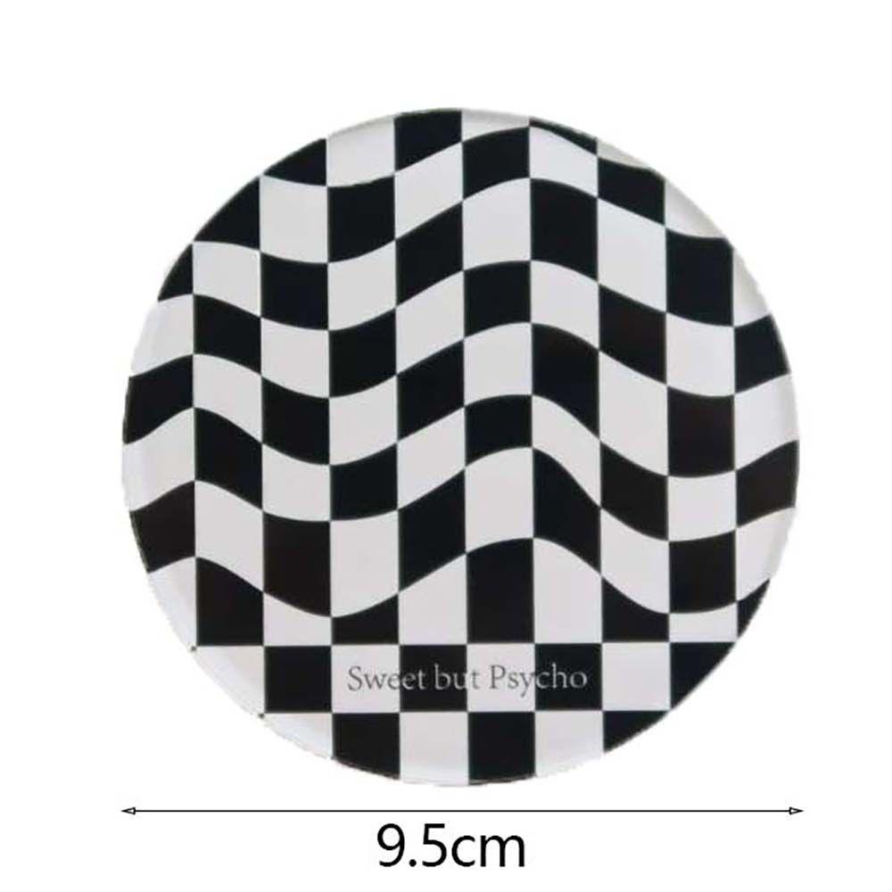 【 ELEGANT 】 Mug Coaster Chessboard Lattice Anti-slip Peralatan Makan Fotografi Prop Desk Cushion Tatakan Alas Meja Rumah Coffee Shop