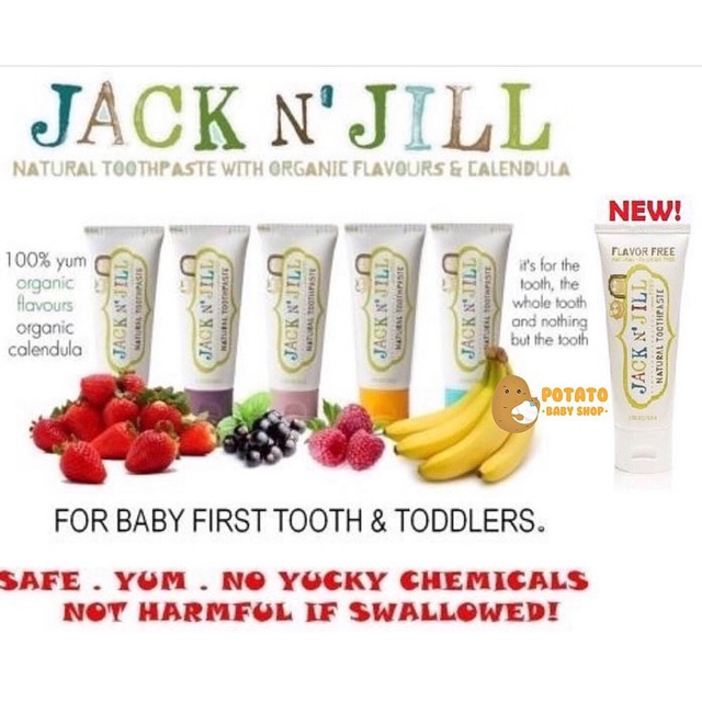 Jack N Jill Natural Calendula Toothpaste 50g / Pasta Gigi Anak