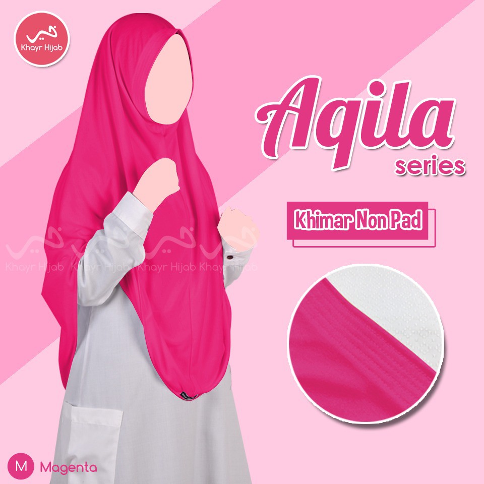 Aqila Series by Khayr Hijab Non Pad Warna Magenta