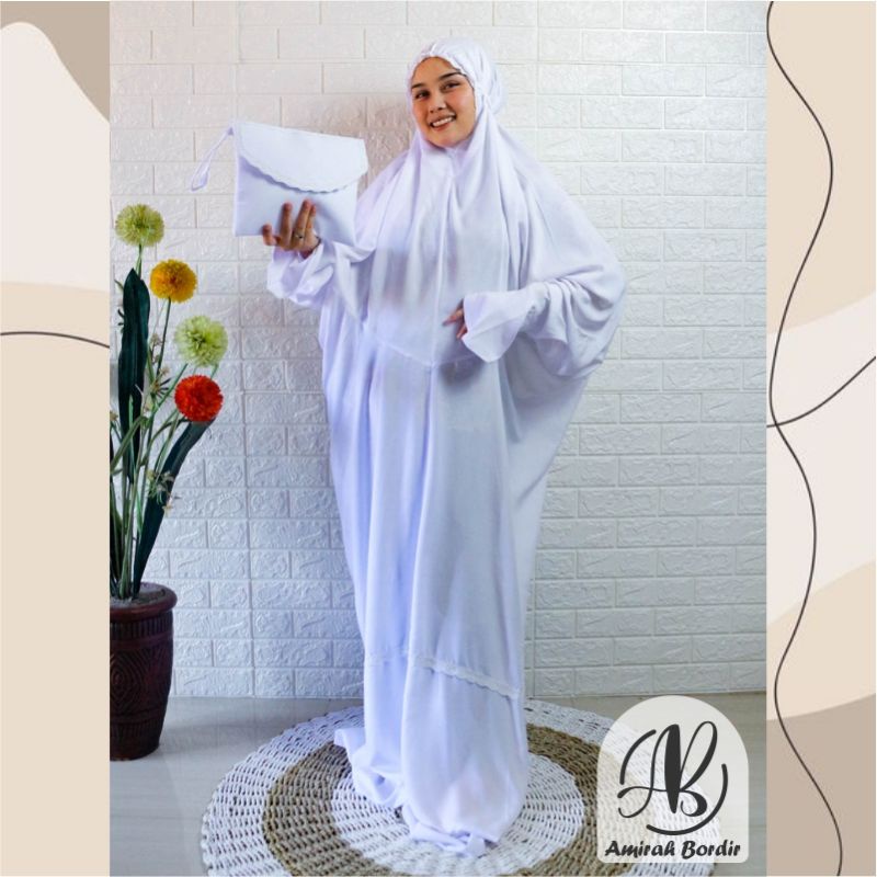 Mukena Terusan Rayon Polos Jumbo Terbaru