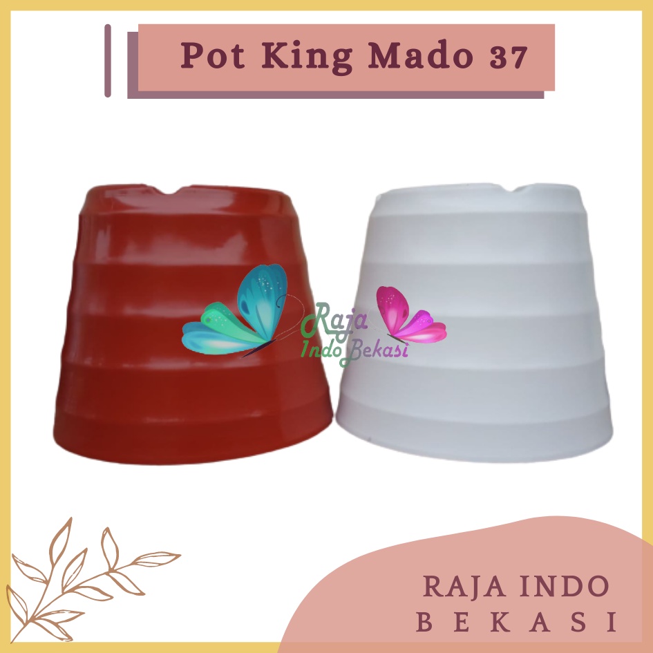 Rajaindobekasi Pot King Mado 37 Putih Merah Bata Coklat Terakota Teracota Teraccota Diameter Atas 30 Cm Garden Of Love Pot Plastik Besar Jumbo 40 50 60 Cm Untuk Tanaman Murah Grosir