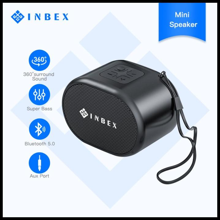 Inbex Mini Speaker Bluetooth Speaker Fm Phone Answer Aux Micro Sd Card