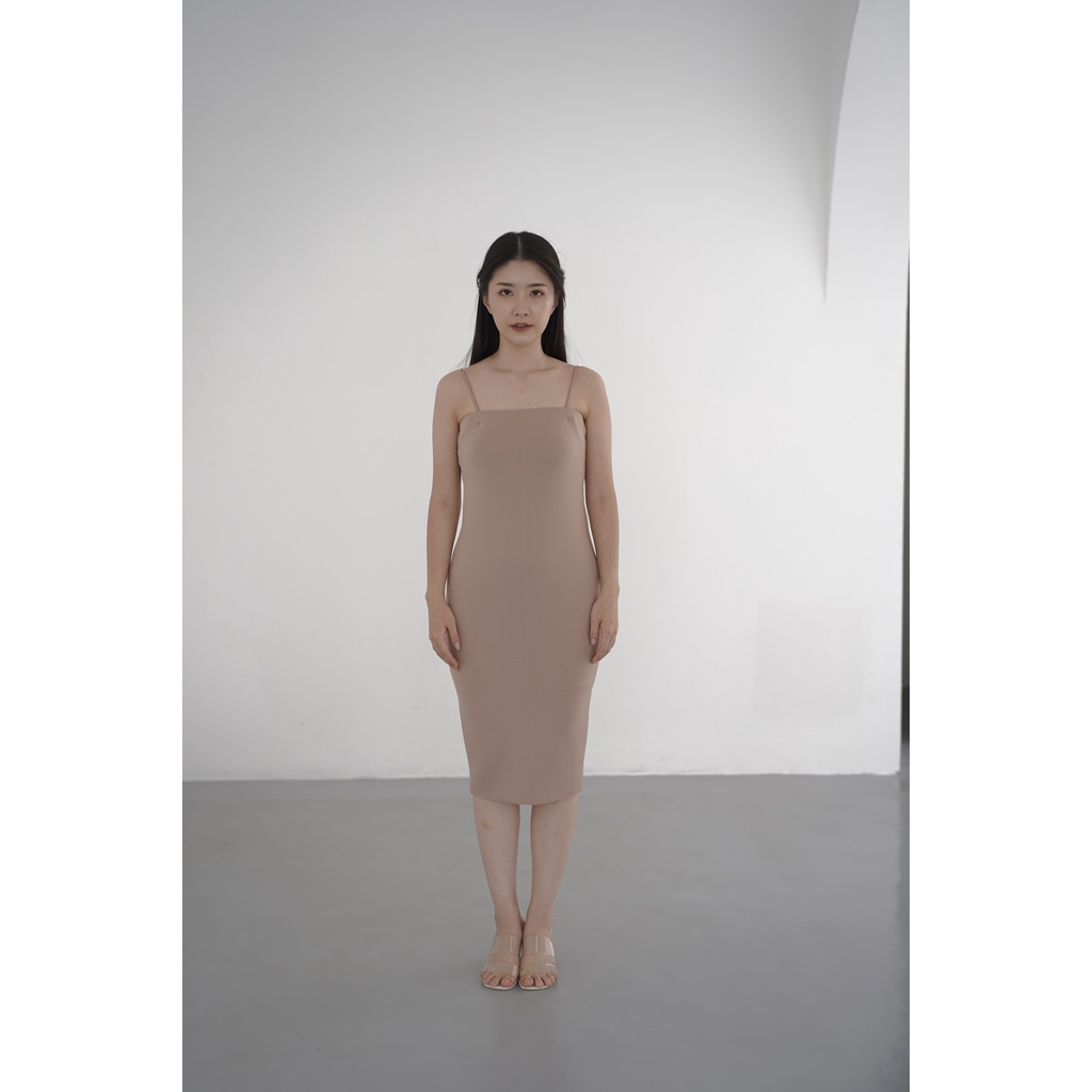 Aura Label - Brianna Nude Camisole Dress (INNER DRESS ONLY) - inner dress - dalaman dress - basic dress