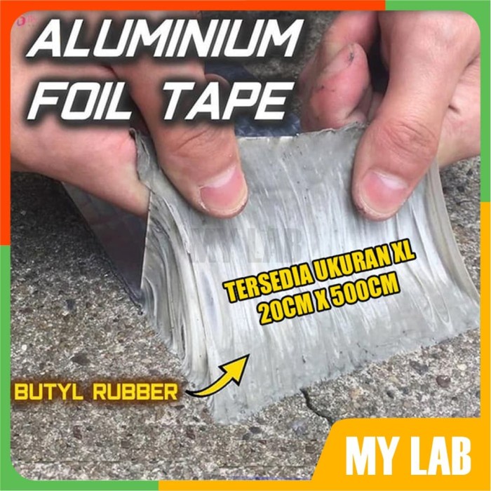 

perekat-pengikat- lakban alumunium foil tape tahan air bocor atap - sedang 5cm x 5m -pengikat-