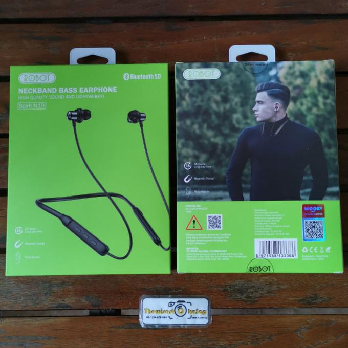 Buruan Serbu] Robot Spirit Robot N10 Headset Earphone Bluetooth Wireless Original - Putih