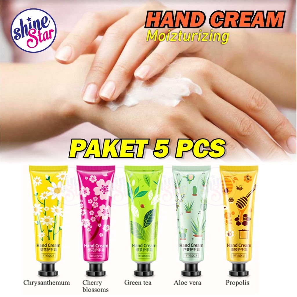 SHINE STAR - BISA COD - HAND CREAM PROMO ISI 5 BOTOL IMAGES / LOTION MENGHALUSKAN KULIT KERING