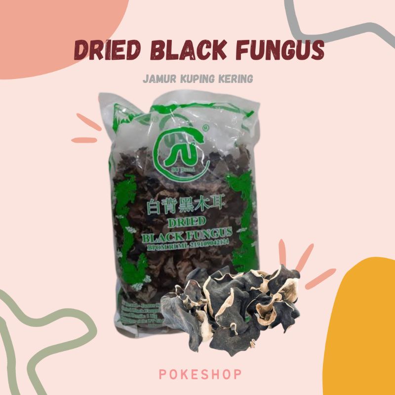 

Jamur Kuping Hitam Kering 20gr - Herbal Hei Mu Er - Dried Black Fungus