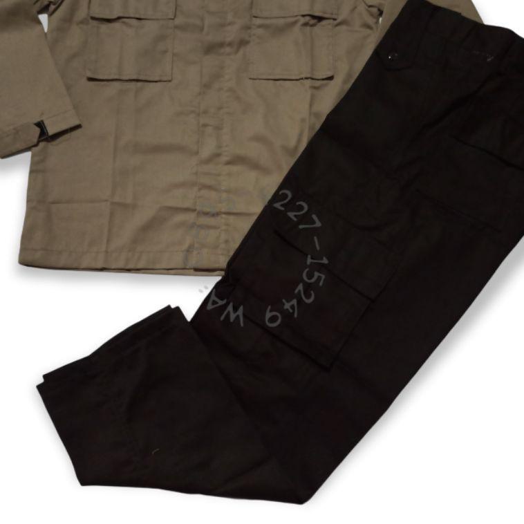 wr✮Serba Murah Setelan Seragam Satpam Baru PDL Lengan Panjang Seragam Security Satpam PDL Coklat 202