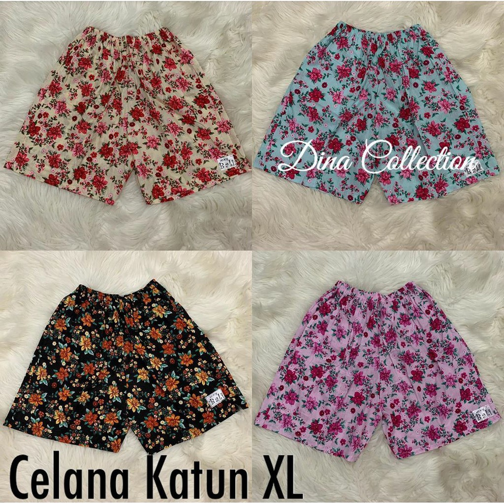 Celana Motif daun kembang bunga