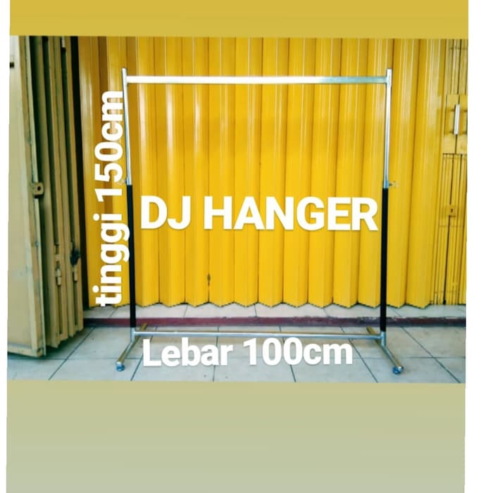 Gawang Hanger Gantungan Baju Model pipa kotak (100cm)