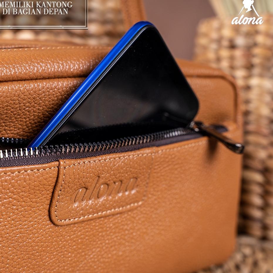 RECOMENDED Alona Leather Pouch/Clutch Premium Bag Kulit Sapi Asli Original Branded