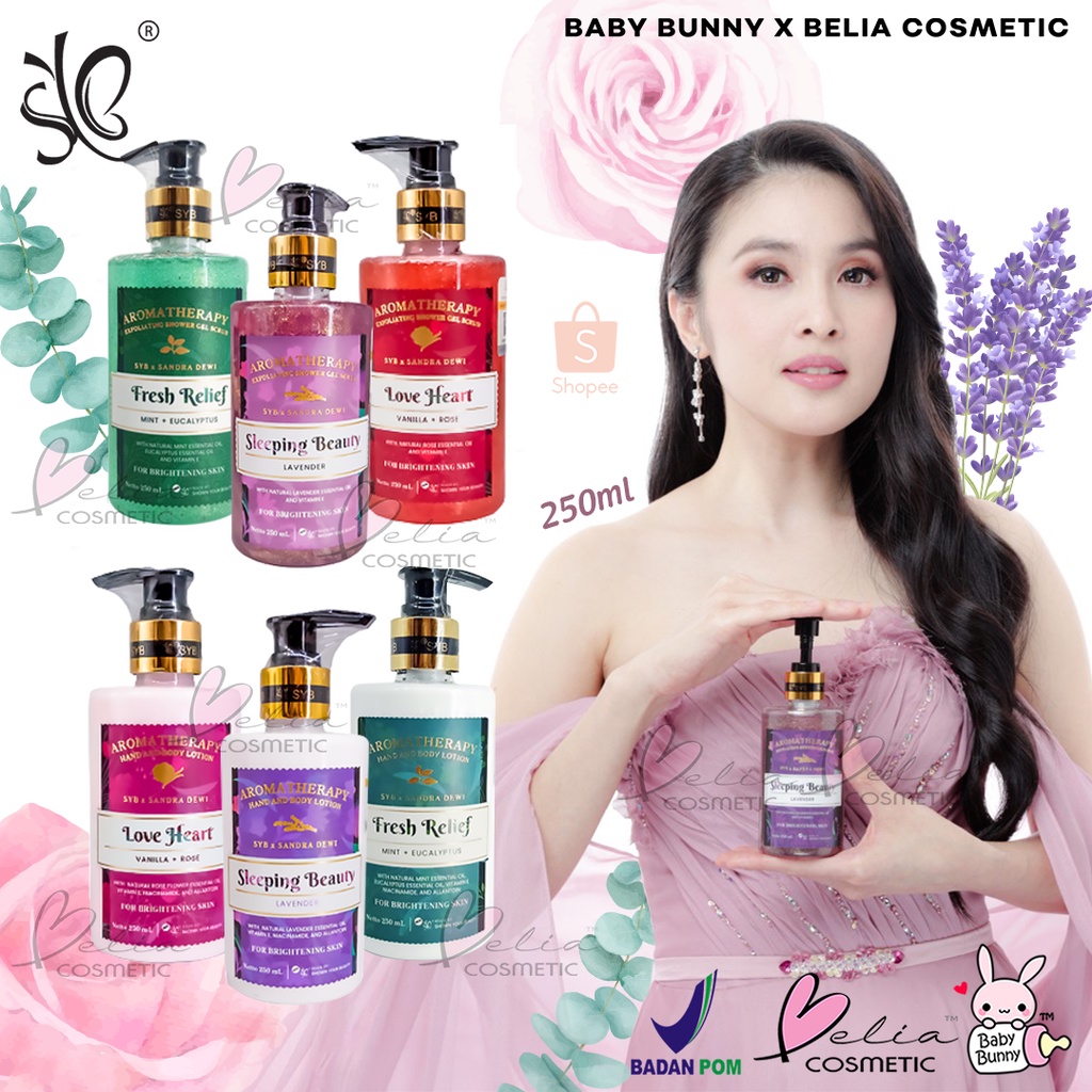 ❤ BELIA ❤ SYB Forte x Sandra Dewi Aromatherapy Exfoliating Shower Gel Scrub | Hand &amp; Body Lotion