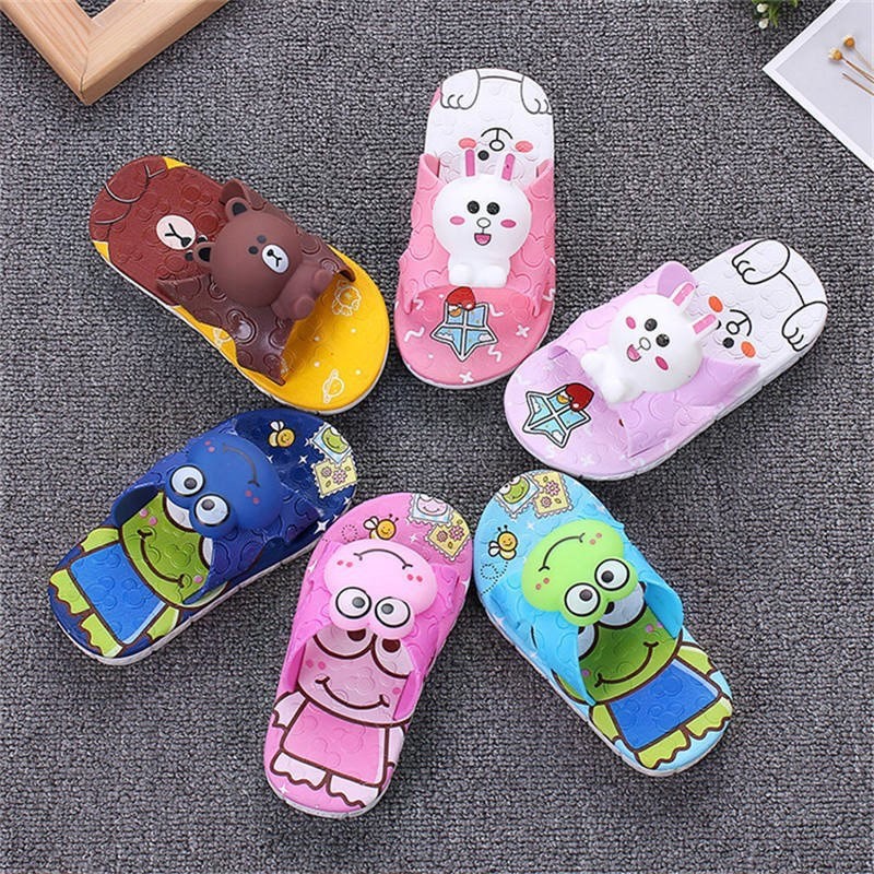 SALE 6.6 LittleAaron SANDAL BROWN&amp;FROG Sandal Anak Selop Karet sandal anak import lucu Berkualitas 1-8 Tahun Sport Termurah Sendal Bayi Anak Cewek Cowok