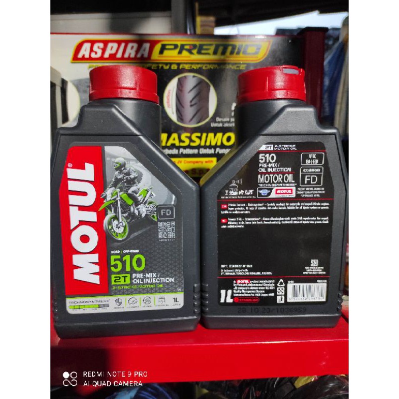 oli samping motul 2 tax 1 liter 510 free mix oil injection100% original technology syntetis