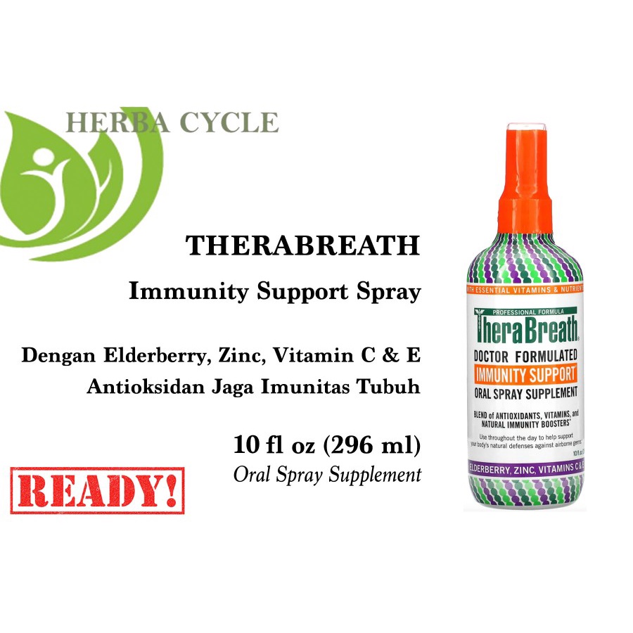 Therabreath Immunity Support Oral Spray 296ml Jaga Kekebalan Imun Tubuh ORI USA