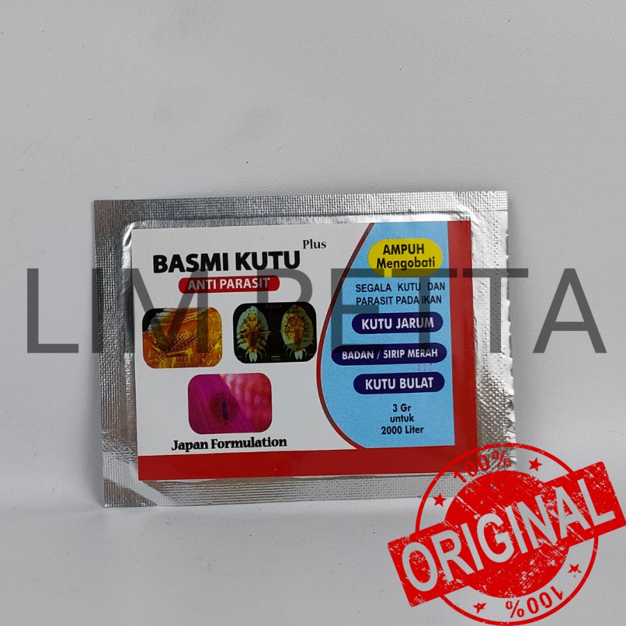 BASMI KUTU PLUS 3 GRAM / ANTI KUTU ATAU PARASIT IKAN