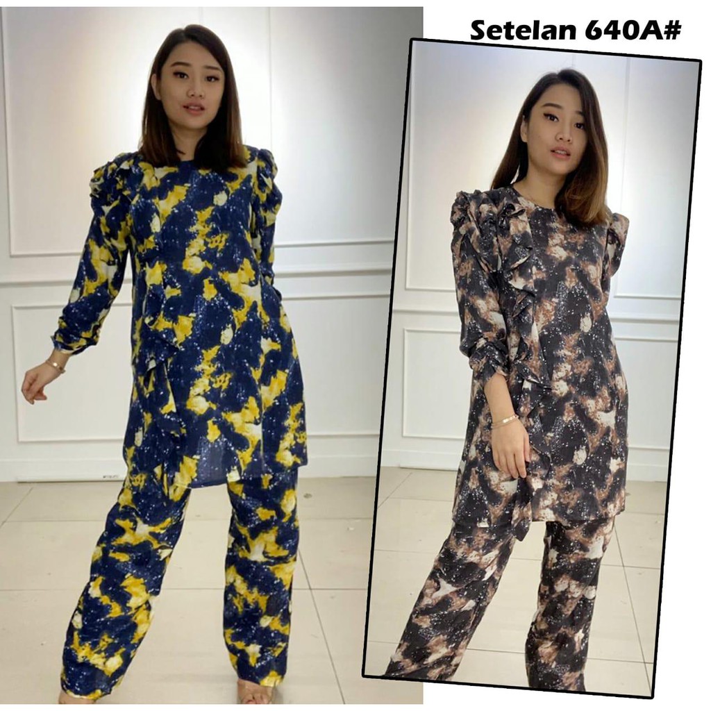 640 A # MOTIF Setelan fashion terbaru wanita