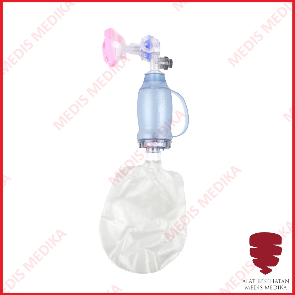 Ambu Bag Baby Manual Disposable Resuscitator PVC Infant Ambubag Bayi Alat Bantu Pernapasan Neonatus Bagging RJP ACLS IGD ICU Klinik Puskesmas Darurat