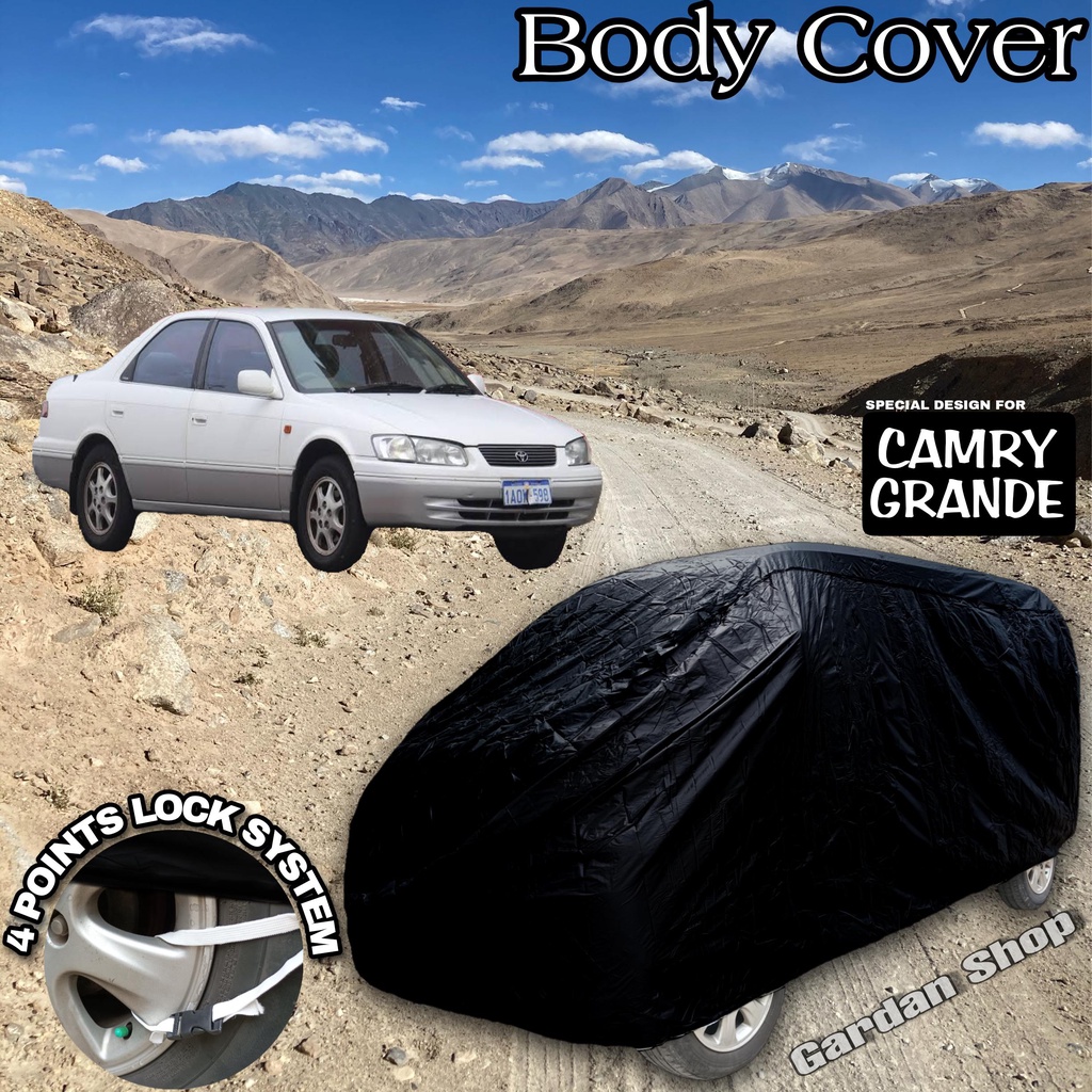 Sarung Mobil CAMRY GRANDE Hitam POLOS Body Cover Camry Grande Full Black