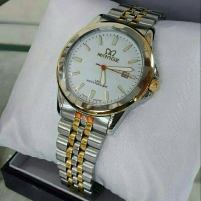 JAM TANGAN PRIA/COWOK MIRAGE RANTAI ORIGINAL TERBARU ANTI AIR ELEGANT HARGA BERSAHABAT..