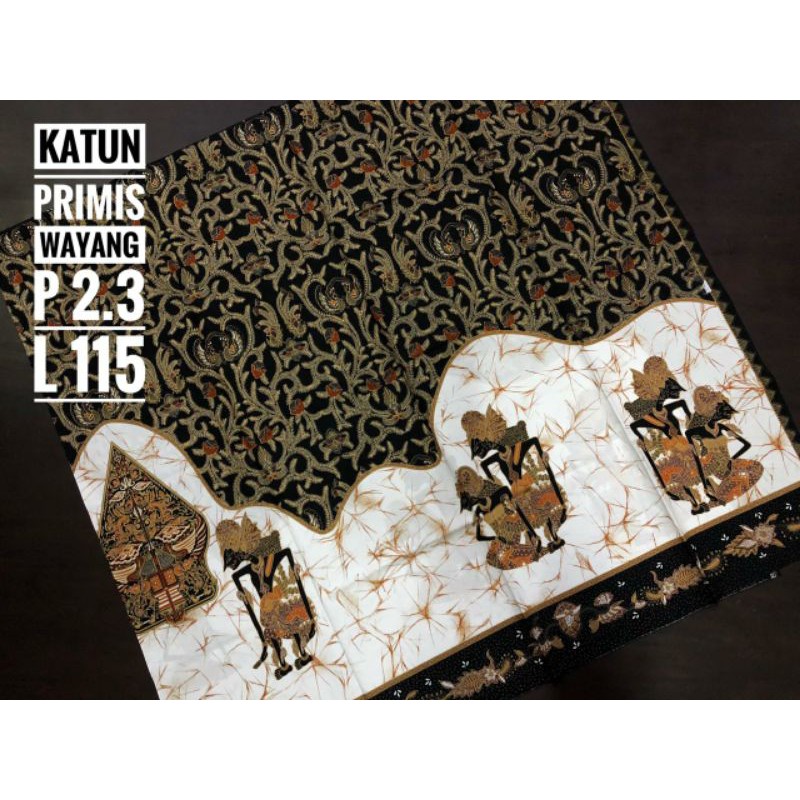 Kain batik solo cabut alusan gunungan wayang pasang