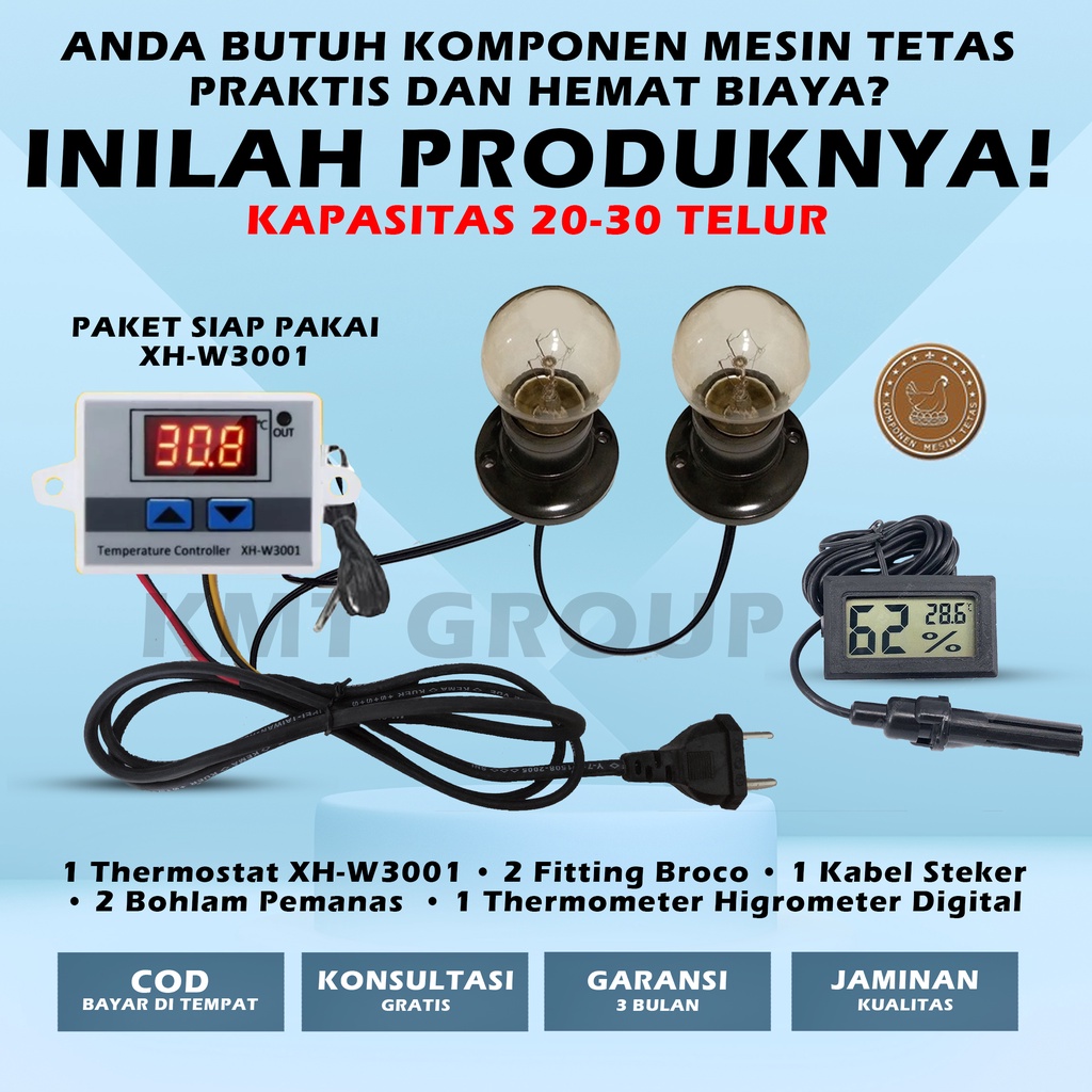 Paket Siap Pakai XH THD S Thermostat Termostat Pemanas Thermometer Sensor Mesin Tetas Telur