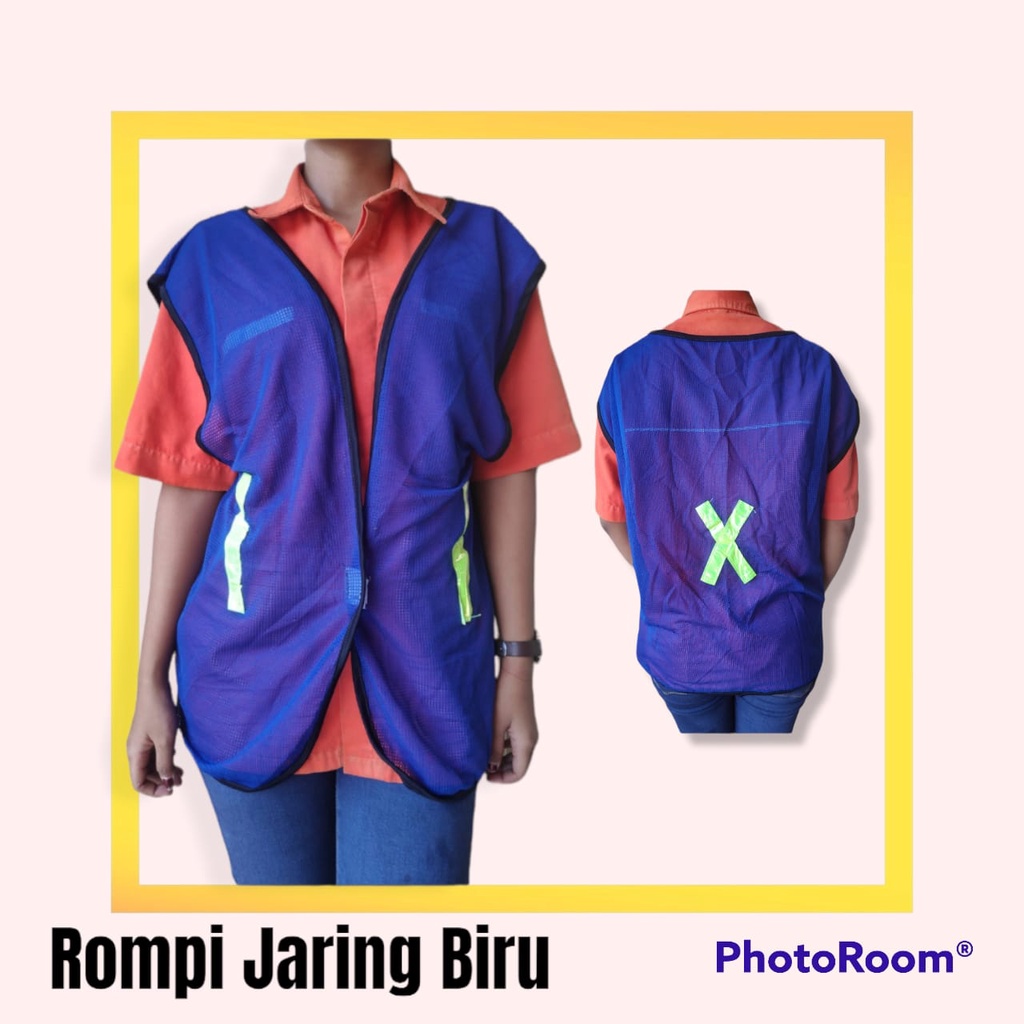 Rompi Jaring  Proyek Safety Vest Polyster Scotlite