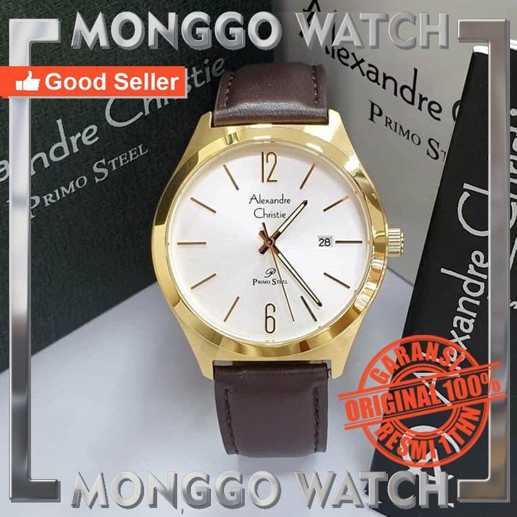 JAM PRIA ALEXANDRE CHRISTIE AC 1009 GDBR ORIGINAL BERGARANSI RESMI
