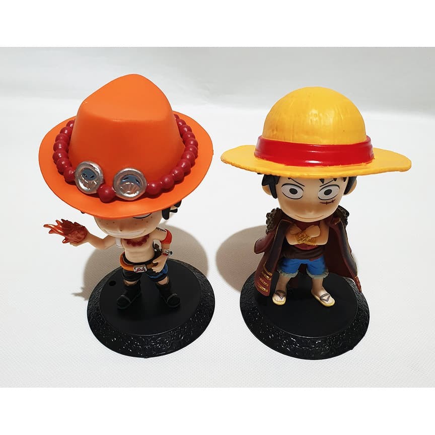 pajangan hiasan kue ACTION FIGURE One Piece Ace - Luffy Tinggi 14cm