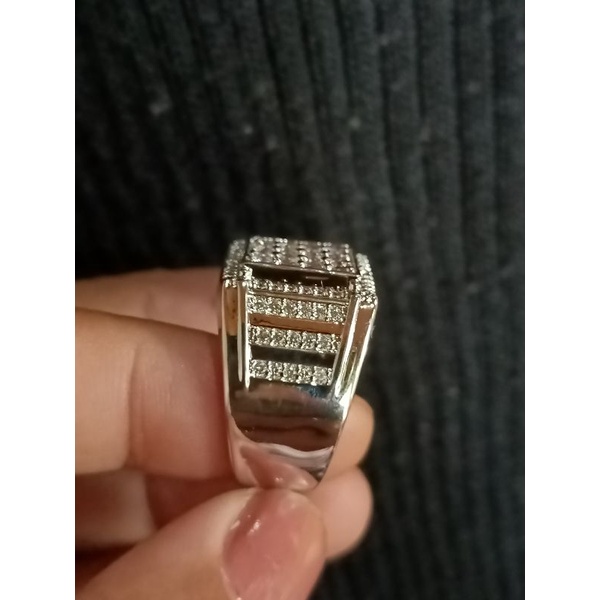 cincin pria full mata, bahan vier premium,awet,tahan lama