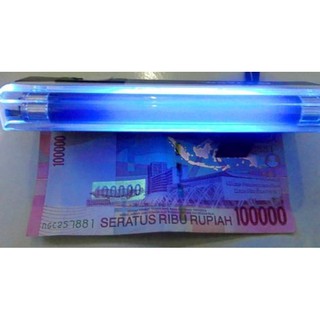 Alat pendeteksi uang palsu sinar UV money detector mini