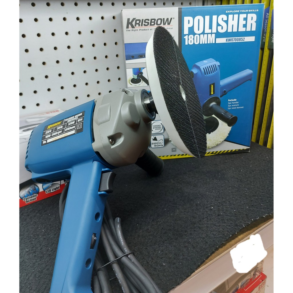 KRISBOW MESIN POLES / POLOSHER TANGAN 18CM / SANDER POLISHER 7IN/ 180MM 570W EP57-18V